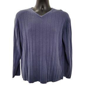 Wayne Gretzky Blue Vneck Sweater 100% Cotton Size: M